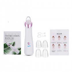 6 Gear Electric Blackhead Remover Portable Micro-crystal Pore Cleanser Facial Acne Removal Machine with 4 Suction Heads
