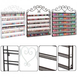 6 Tier Metal Nail Polish Wall Rack Mounted Organizer Display Storage Shelf Holder