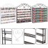 6 Tier Metal Nail Polish Wall Rack Mounted Organizer Display Storage Shelf Holder