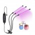 60 LED 3 Head Plant Grow Lamp 10-level Dimming Mode Grow Light Plant Desk 360° Flexible Clip