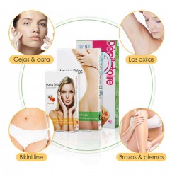 60PCS Double Side Wax Hair Removal Strips Epilator Depilatory Facial Leg Body