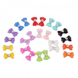 60Pcs 3D Bowtie Acrylic Rhinestone Butterfly Nail Art Stickersr