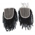 6A 4X4 Kinky Curly Virgin Hair Lace Closure Wave Brazilian Human Hair Closures Free Middle Par