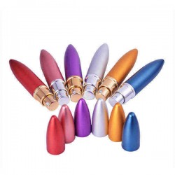 6ML Bullet-shaped Metallic Perfume Atomizer Portable Spray Bottles Dispenser Travel Lightweight