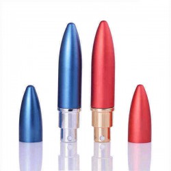 6ML Bullet-shaped Metallic Perfume Atomizer Portable Spray Bottles Dispenser Travel Lightweight