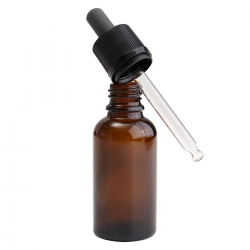 6pcs Empty Essential Oil Refillable Bottles Amber Glass Dropper Travel Vials Makeup Container 30ml