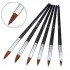 6pcs Nail Art Brushes Set Kit Design DIY Painting Carve Marble Drawing Sable