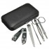 6pcs Stainless Steel Nail Clipper Tweezer Scissors Manicure Cuticle Cutter Tools Travel Kit