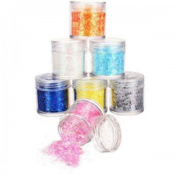 7 Color Nail Glitter Strips Acrylic Powder Nail Art Decoration