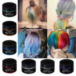 7 Colors Disposable Hair Color Wax Fashion Dye Wax Mud Temporary Hair Styling Dyes Cream