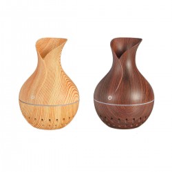 7 Colors USB Mini Wood Grain Air Purifier Humidifier Aroma Essential Oil Diffuser LED Lights