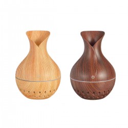 7 Colors USB Mini Wood Grain Air Purifier Humidifier Aroma Essential Oil Diffuser LED Lights