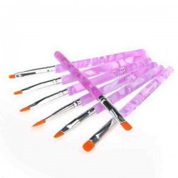 7 UV Gel Acrylic Nail Art Tips Builder Brush Pen Design