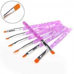 7 UV Gel Acrylic Nail Art Tips Builder Brush Pen Design