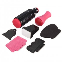 7Pcs/set Nail Art Scraper Stamping Plate Double Ended Stamper Image Tool Kit