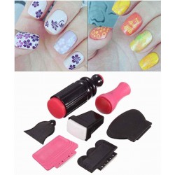 7Pcs/set Nail Art Scraper Stamping Plate Double Ended Stamper Image Tool Kit
