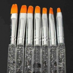 7pcs UV Gel Acrylic Crystal Nail Design Builder Painting Brush Pen