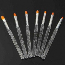 7pcs UV Gel Acrylic Crystal Nail Design Builder Painting Brush Pen