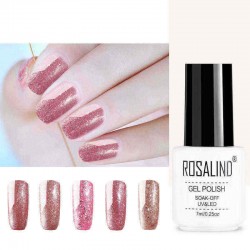 8 Colors Rose Gold Nail Gel Polish Glitter Soak-off UV Gel Varnish Nail Art Long-Lasting