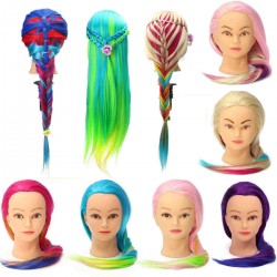 8 Colors Salon Hairdressing Braiding Practice Mannequin Hair Training Head Models With Clamp Holder