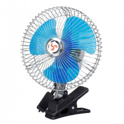 8 Inch Auto Clip-On Oscillating Cooling Fan 24V Fan Adjustable Speed ​​Rotatable Heat Dissipation Summer Cooling Fan