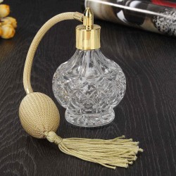 80ml Empty Glass Perfume Spray Bottle Vintage Style Spray Clear Crystal Refillable Bottles