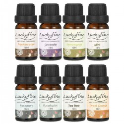 8Pcs Essential Oils Set Lavender Orange Tea Tree Lemongrass Eucalyptus Mint Frankincense Rosemary Essential Oil