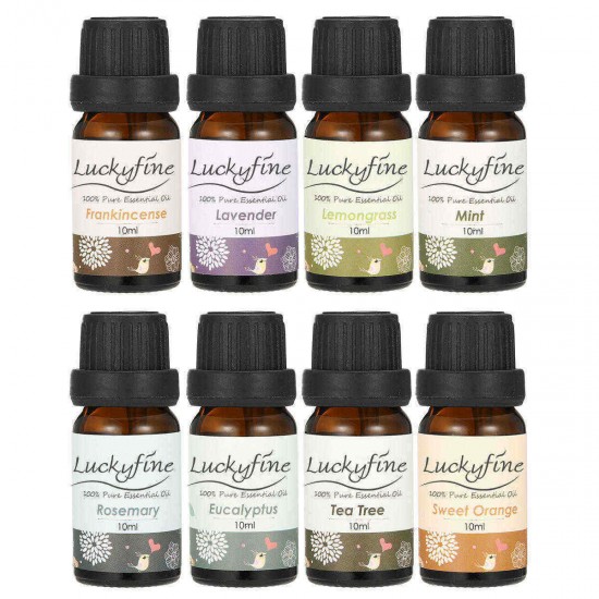 8Pcs Essential Oils Set Lavender Orange Tea Tree Lemongrass Eucalyptus Mint Frankincense Rosemary Essential Oil 8Pcs Essential Oils Set Lavender Orange Tea Tree Lemongrass Eucalyptus Mint Frankincense Rosemary Essential Oil
