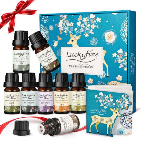 8Pcs Essential Oils Set Lavender Orange Tea Tree Lemongrass Eucalyptus Mint Frankincense Rosemary Essential Oil 8Pcs Essential Oils Set Lavender Orange Tea Tree Lemongrass Eucalyptus Mint Frankincense Rosemary Essential Oil