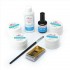 8Pcs UV Nail Gel Set Builder Primer Base UV Gel Top Coat Brush Cleanser Guide Sticker Form Nail Glue