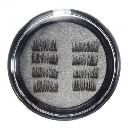 8Pcs/2 Pairs Dual Magnetic 3D False Eyelashes Long Natural Eyelashes Extension