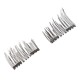 8Pcs/2 Pairs Dual Magnetic 3D False Eyelashes Long Natural Eyelashes Extension