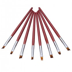 8pcs 3D French Nail Art DIY Painting Drawing Brush Set Acrylic UV Gel Polish Design Manicure Pen