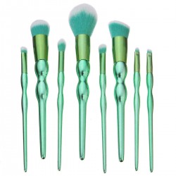 8pcs Mint Green Soft Hair Makeup Brushes Kit Cosmetic Foundation Powder Blush Eyeliner Eyeshadow