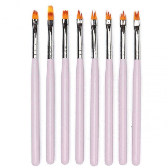 8pcs/set Acrylic Painting Brush Drawing UV Gel Flower Gradient Pen Nail Art Tool 8pcs/set Acrylic Painting Brush Drawing UV Gel Flower Gradient Pen Nail Art Tool