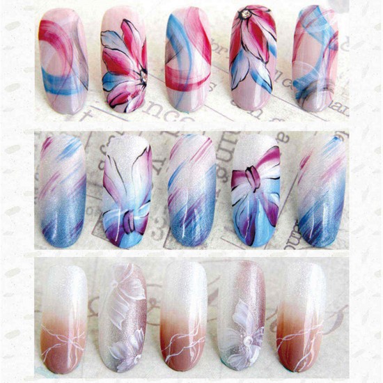 8pcs/set Acrylic Painting Brush Drawing UV Gel Flower Gradient Pen Nail Art Tool 8pcs/set Acrylic Painting Brush Drawing UV Gel Flower Gradient Pen Nail Art Tool