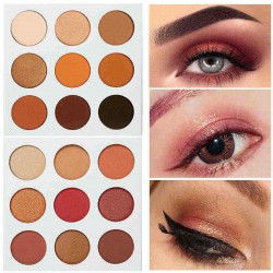 9 Colors Eye Shadow Palette Matte Shimmer Smokey Eyes Makeup Long-Lasting