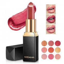 9 Colors Glitter Temperature Lipstick Metal Shimmer Lip Stick Moisturizing Long-Lasting
