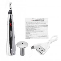 9 Mode USB Rechargeable Acupressure Pen Portable Electric Vibration Therapy Pen Massager Relief Heal Pain
