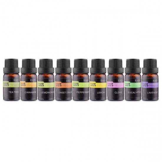 9Pcs 100% Pure Natural Plant Essential Oil Aromatherapy Therapeutic Spa 10ml 9Pcs 100% Pure Natural Plant Essential Oil Aromatherapy Therapeutic Spa 10ml
