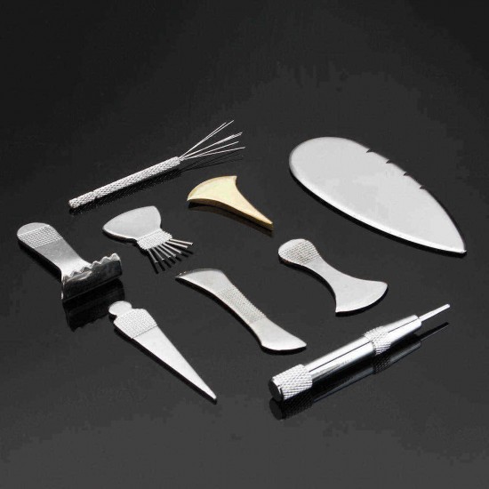 9Pcs Gua Sha Scraping Body Manual Massager Physical Therapy Stainless Steel Copper Massage Tools Set 9Pcs Gua Sha Scraping Body Manual Massager Physical Therapy Stainless Steel Copper Massage Tools Set