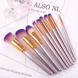 9pcs Luckyfine Soft Makeup Brushes Set Blend Foundation Lips Liner Eye Shadow Powder Cosmetics Tool