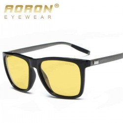 AORON Aluminium Men Polarized Driving Sunglasses Glasses Night Vision Anti-Glare Lens