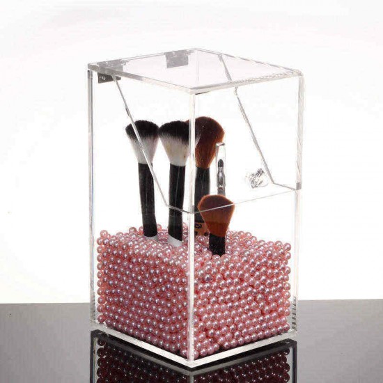 Acrylic Clear Container Dustproof Makeup Case Box Cosmetic Storage Holder Organizer Brush Acrylic Clear Container Dustproof Makeup Case Box Cosmetic Storage Holder Organizer Brush