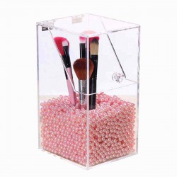 Acrylic Clear Container Dustproof Makeup Case Box Cosmetic Storage Holder Organizer Brush