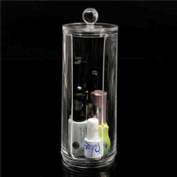 Acrylic Clear Make Up Cotton Pad Organizer Cosmetic Display Storage Makeup Case Holder