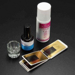 Acrylic Powder Primer Brush Pen Dish Forms Buffer File Nail Art Set