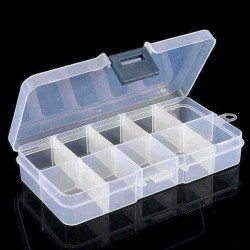 Adjustable Detachable Compartment Empty Storage Case Box 10 Cells For Nail Tip Gems Little Stuff