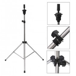 Adjustable Wig Head Tripod Stand Holder for Hairdressing Training Mannequin Practice