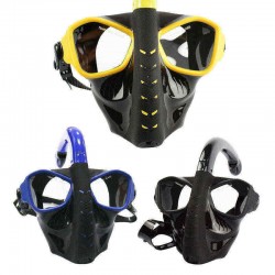Adults Full Face Dry Snorkeling Mask Toughened Glass Shatterproof Anti-fog Diving Mask